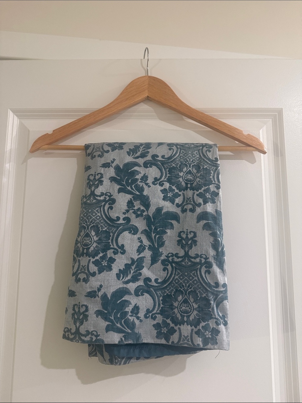 Merona Teal Damask Midi Skirt